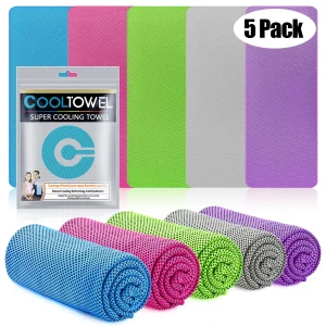 5 Packs Cooling  Microfiber Cooling Towels for Sweat